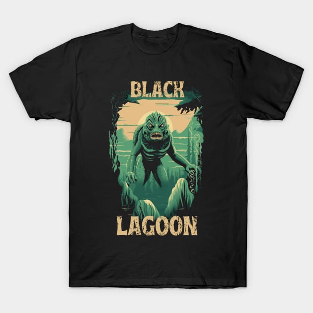 Vintage Black Lagoon Creature T-Shirt by Artificially Inked